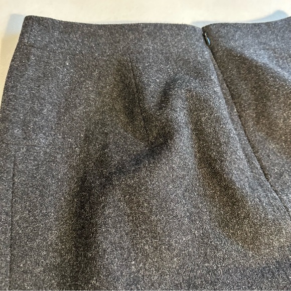 J. Crew Charcoal Gray Wool Blend Skirt Size 8 - Picture 5 of 11
